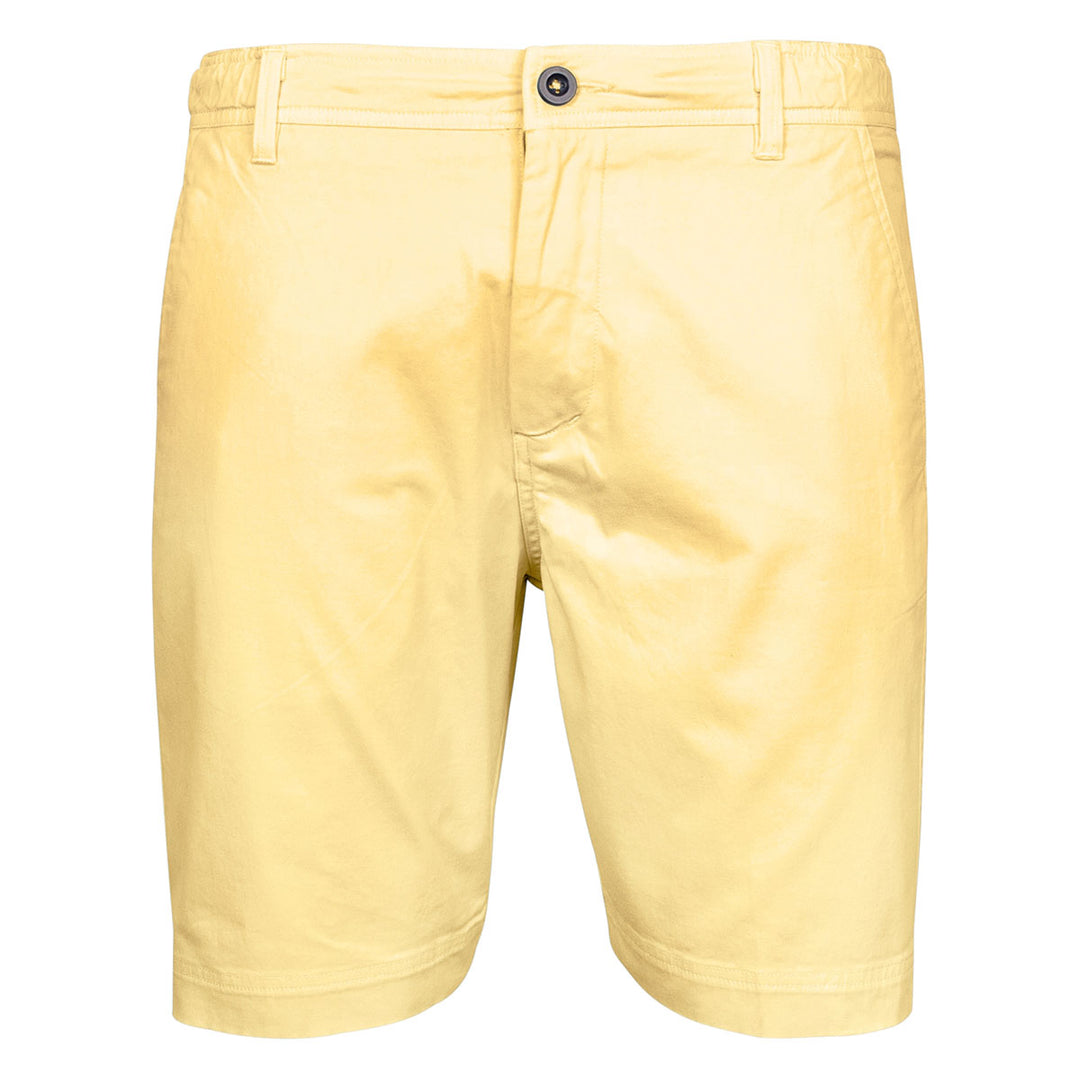 Giordano Porter 411117 21 Light Yellow Elastic Waist Cotton Shorts
