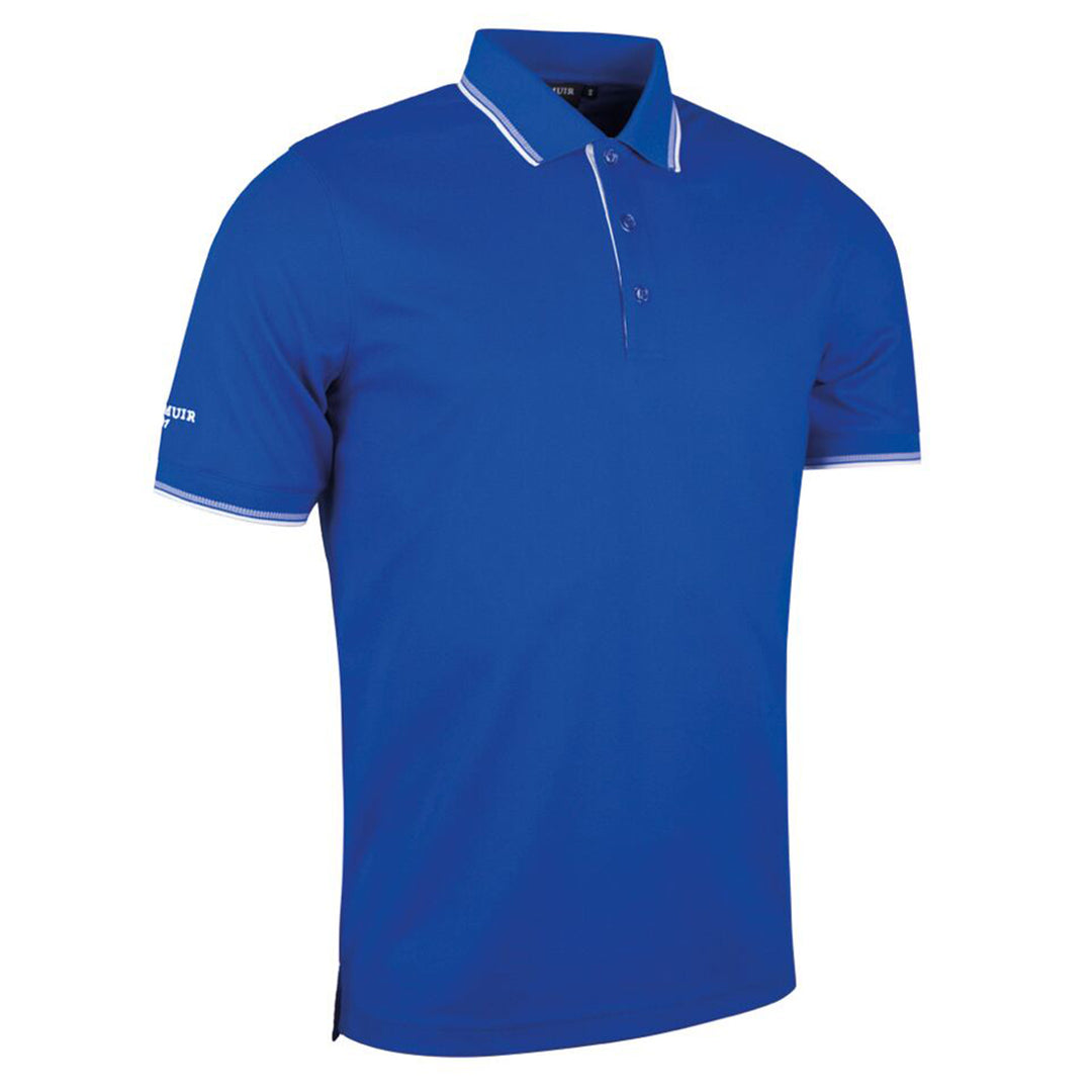 Glenmuir g.Ethan Ascot Blue White Pique Polo Shirt MSP7422-ETH - Baks Menswear Bournemouth