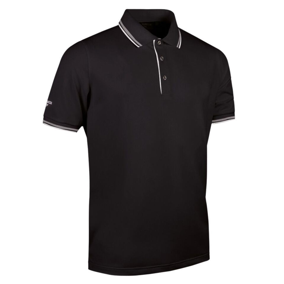 Glenmuir g.Ethan Black White Pique Polo Shirt MSP7422-ETH - Baks Menswear Bournemouth