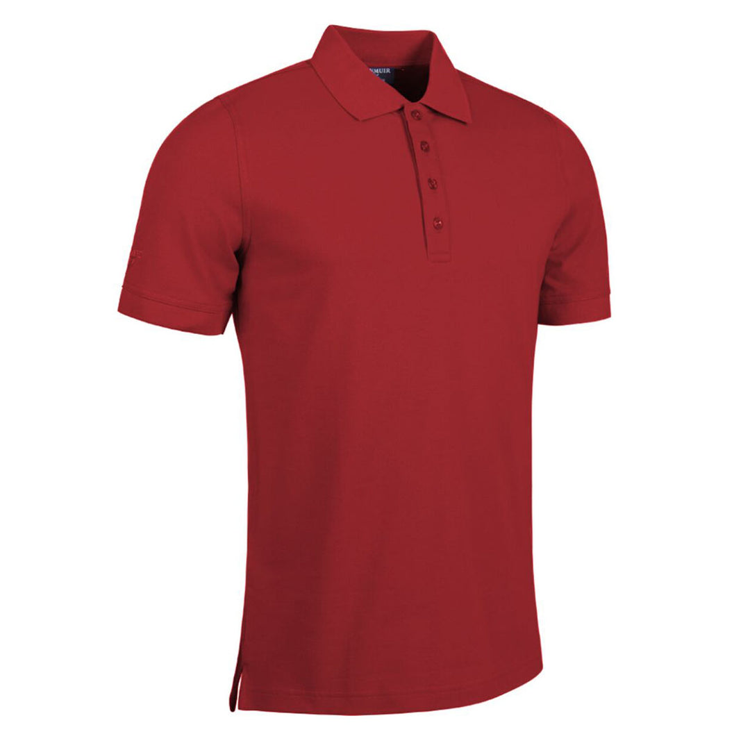 Glenmuir g.Kinloch Garnet Red Cotton Pique Polo Shirt - Baks Menswear Bournemouth