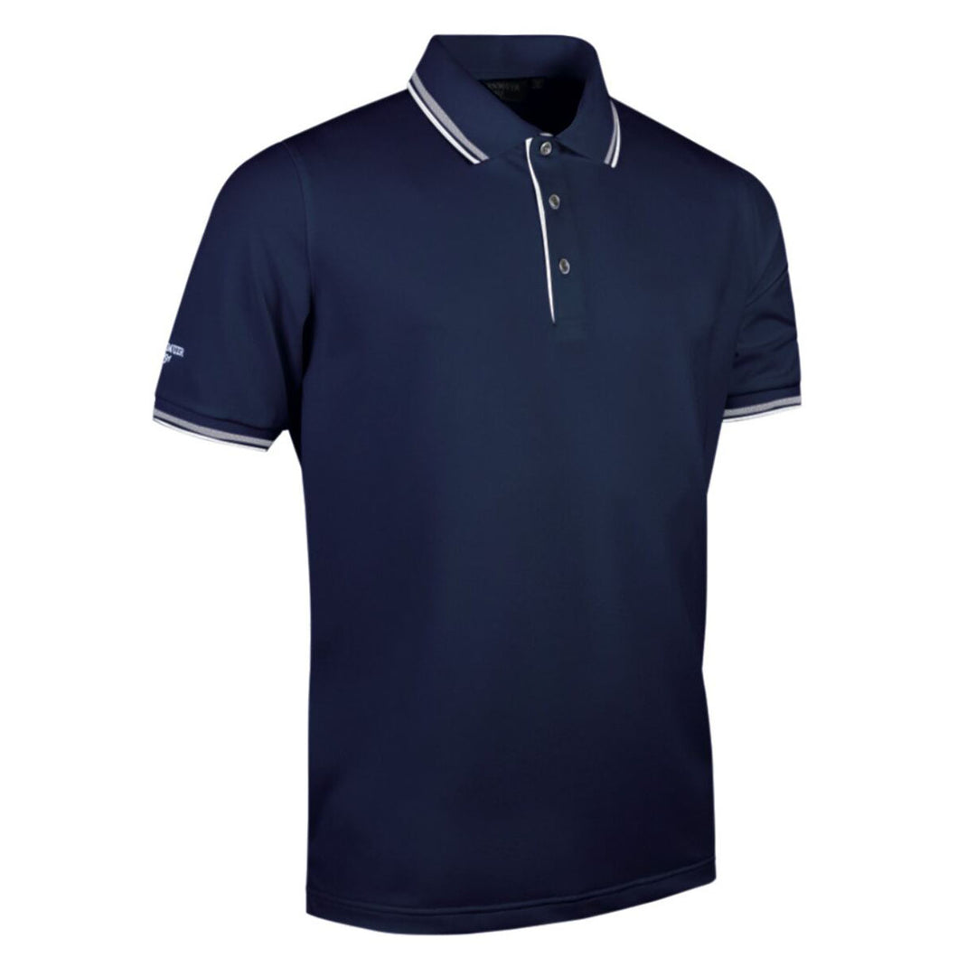 Glenmuir MSP7422-ETH Ethan Navy White Pique Polo Shirt - Baks Menswear Bournemouth