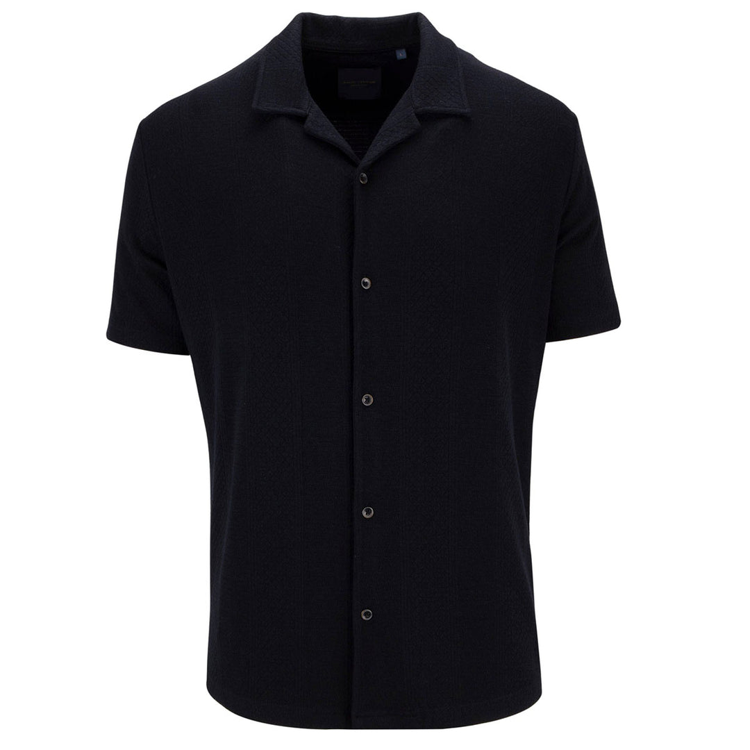 Guide London HS2807 Navy Short Sleeve Knit Shirt - Baks Menswear Bournemouth