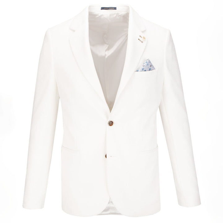 Guide London JK3573 Ivory Modern Cut Mens Blazer Jacket - Baks Menswear Bournemouth