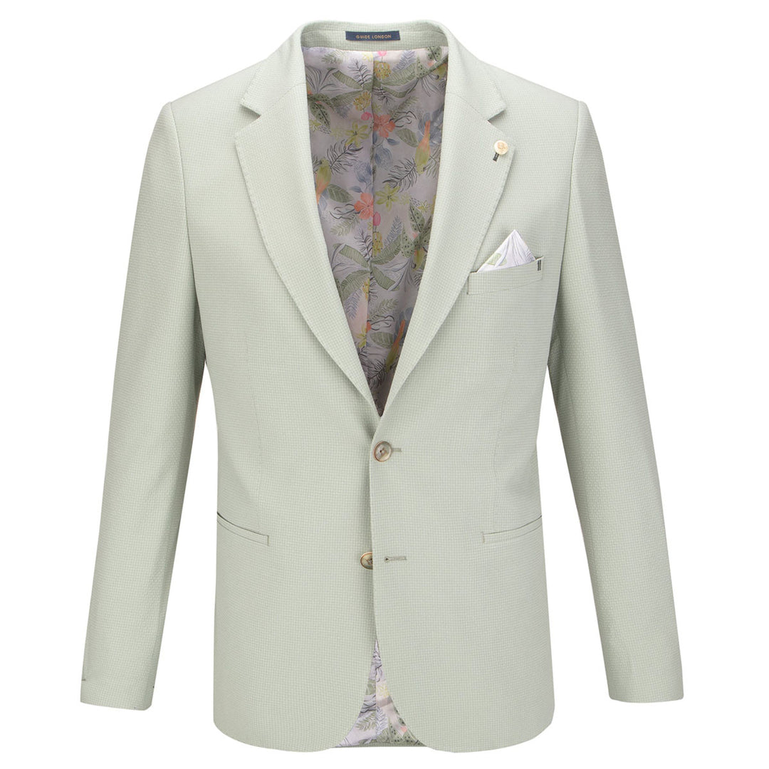 Guide London JK3583 Green Modern Cut Blazer Jacket - Baks Menswear Bournemouth