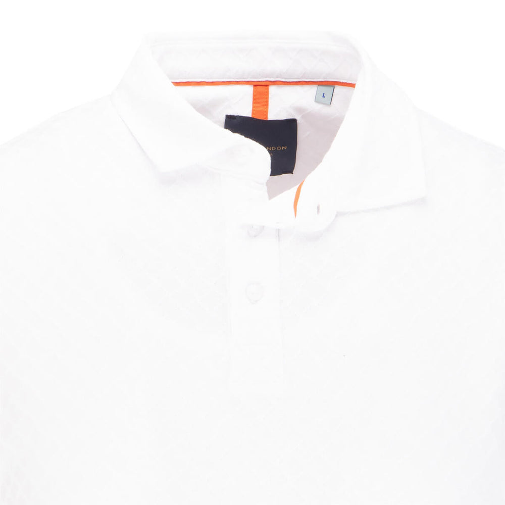 Guide London SJ5589 White Stitch Detail Polo Shirt - Baks Menswear