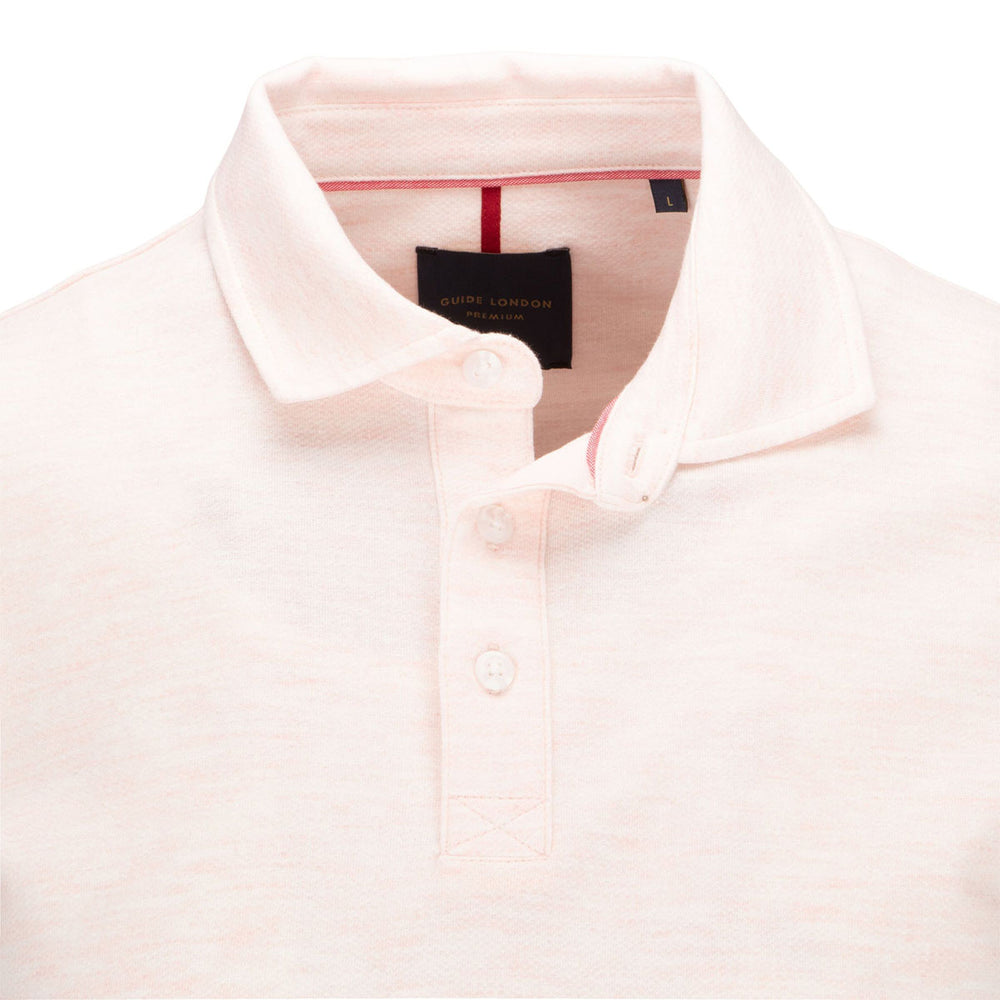 Guide London SJ5714 Pink Cotton Mix Polo Shirt - Baks Menswear Bournemouth