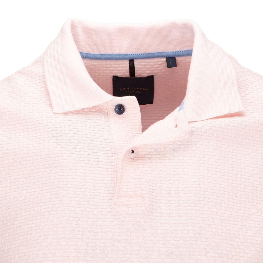 Guide London SJ5720 Pink Cotton Polo Shirt - Baks Menswear Bournemouth
