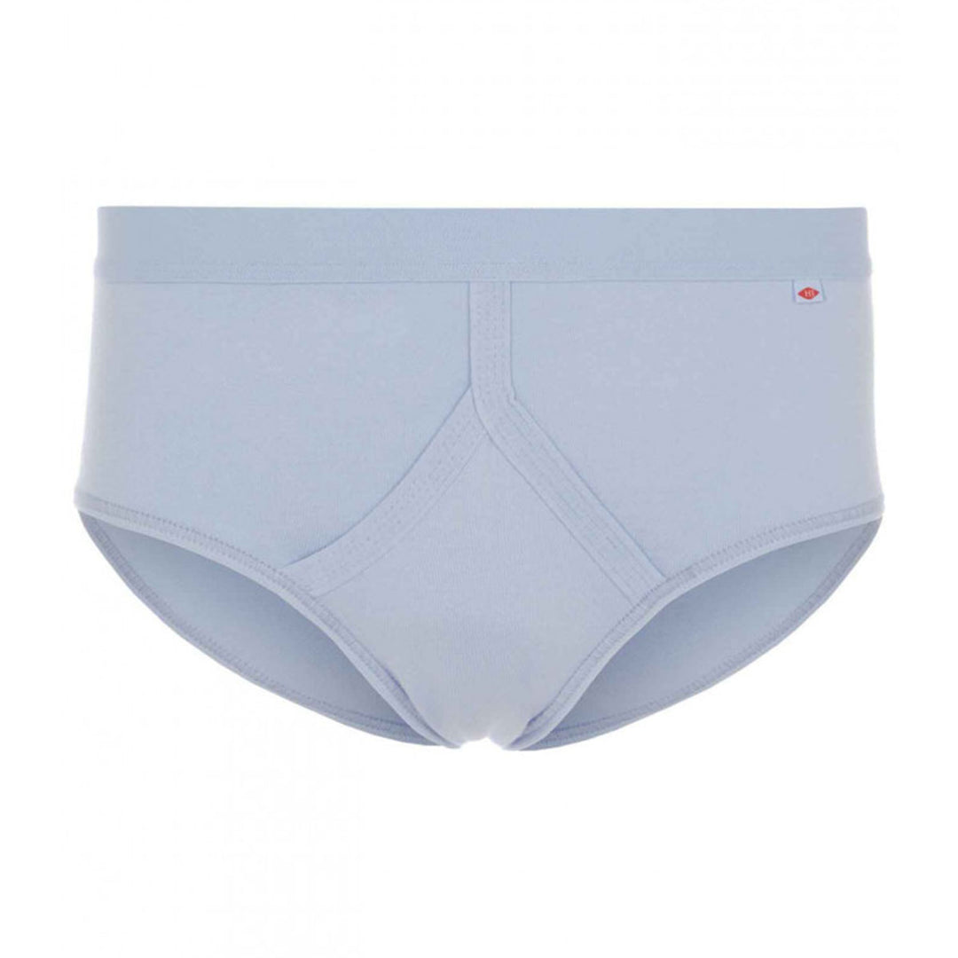 HJ 2350 Light Blue 3-Pack Pure Cotton Fly-Front Mens Briefs - Baks Menswear Bournemouth