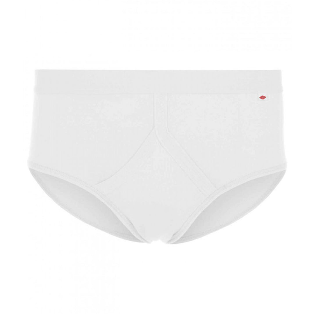 HJ 2350 White 3-Pack Pure Cotton Fly-Front Mens Briefs - Baks Menswear Bournemouth