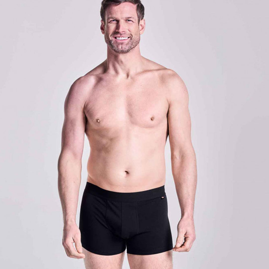 HJ 2352 Black 2-Pack Cotton Stretch Mens Trunks - Baks Menswear Bournemouth