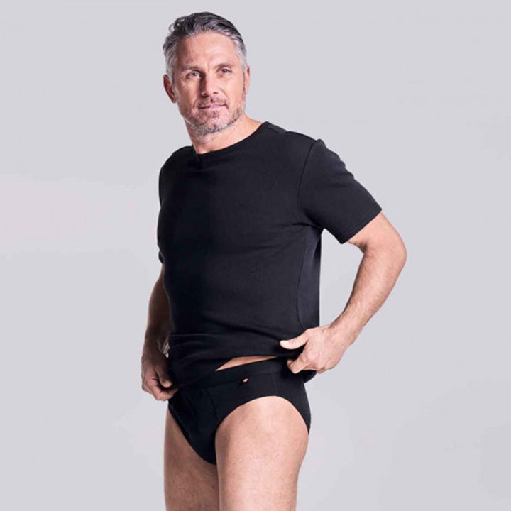 HJ 2353 Black 3 Pack Cotton Stretch Mens Briefs - Baks Menswear Bournemouth