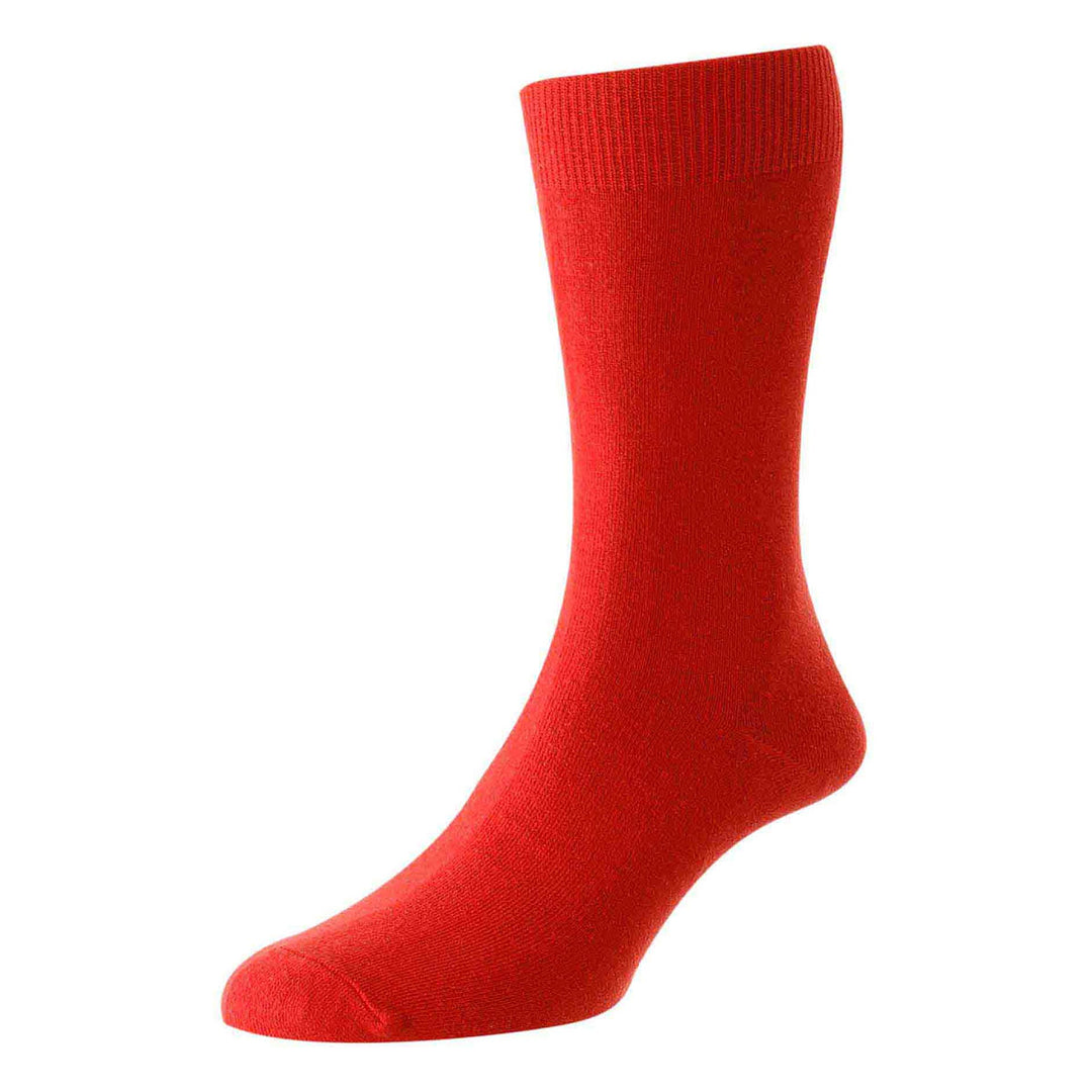 HJ 48 Red Cotton Rich Bright Colours Socks - Baks Menswear Bournemouth