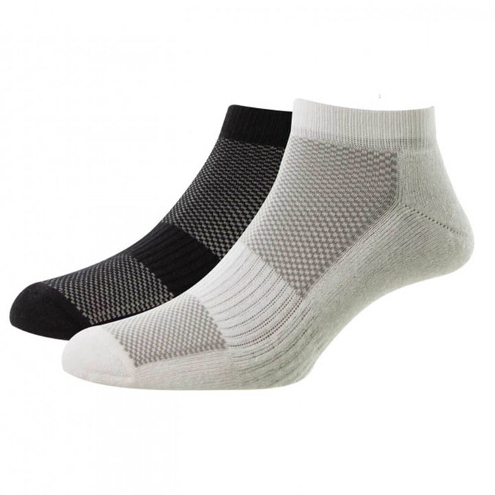 HJ 7451-2 Two Pack Bamboo Trainer Liner Socks - Baks Menswear