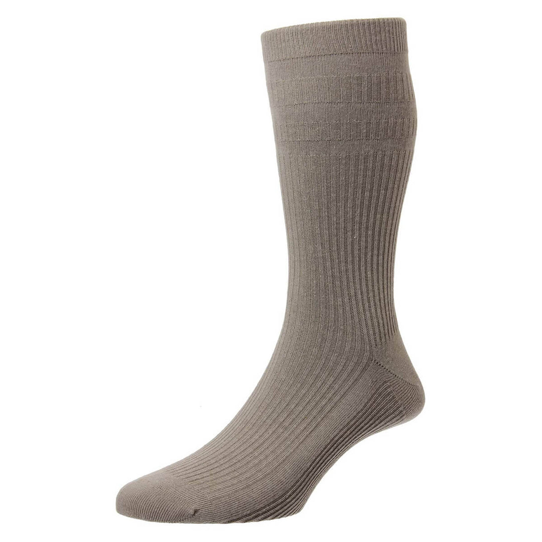 HJ 91 Mink Taupe Softop Cotton Rich Sock - Baks Mesnwear