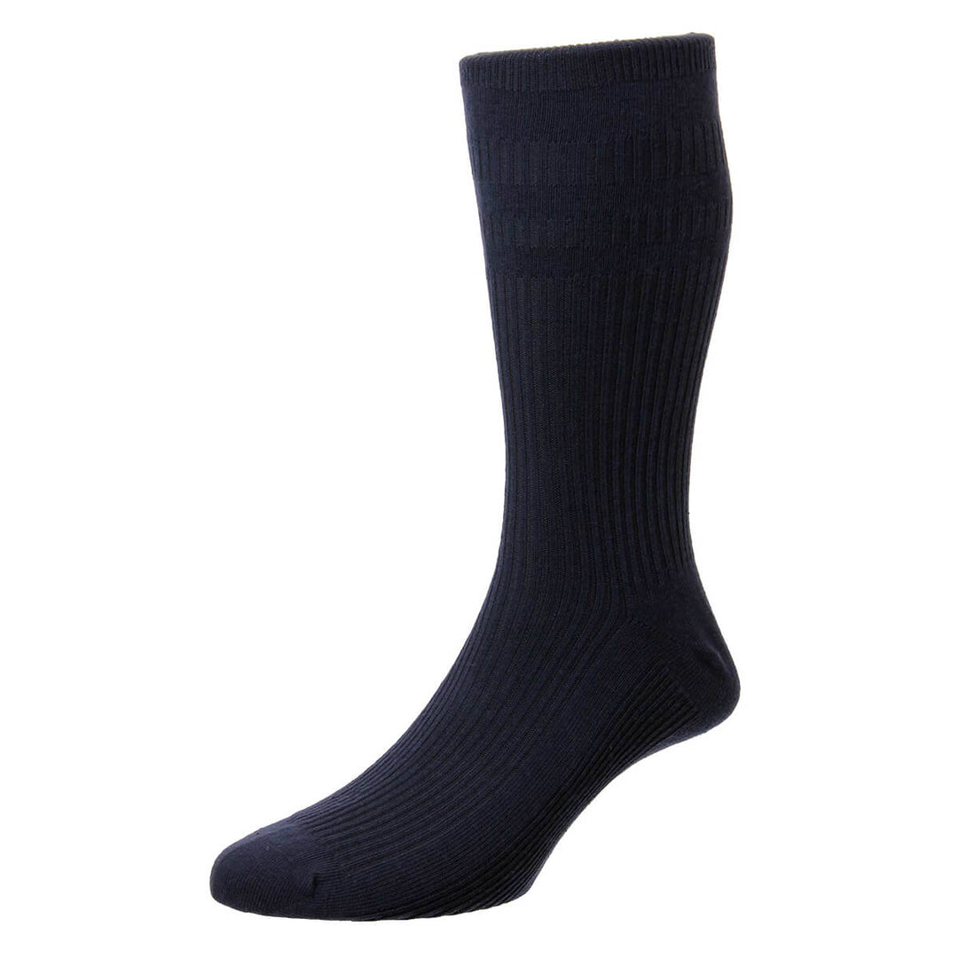 HJ 91 Navy Blue Softop Cotton Rich Sock - Baks Menswear