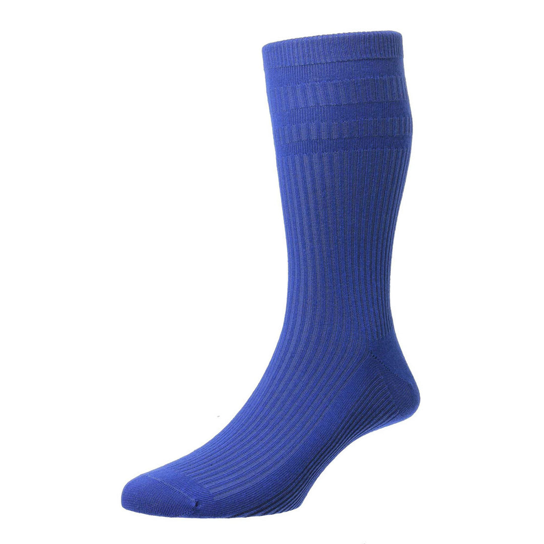 HJ 91 Olympian Blue Softop Cotton Rich Socks - Baks Menswear Bournemouth