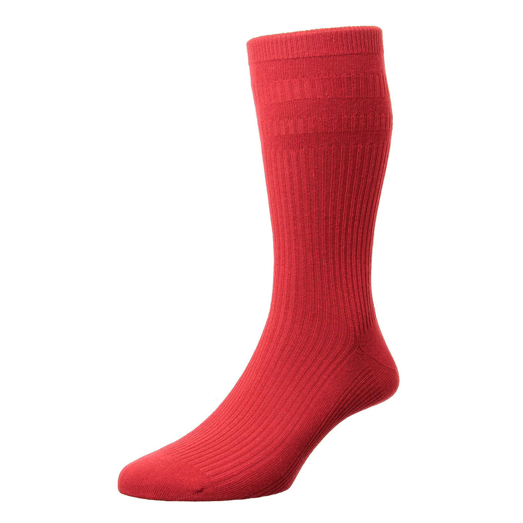 HJ 91 Red Softop Cotton Rich Socks - Baks Menswear Bournemouth