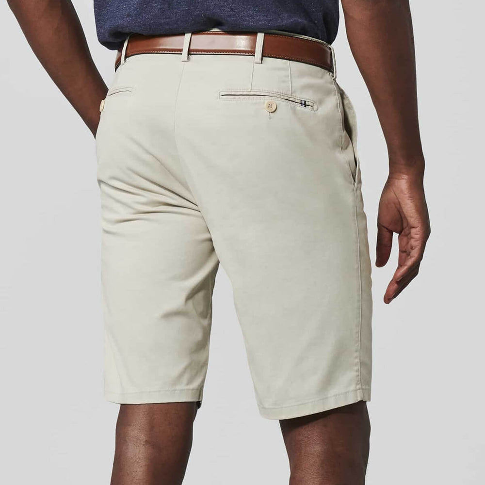 Meyer B-Palma 1-3130 31 Stone Cotton Stretch Shorts - Baks Menswear