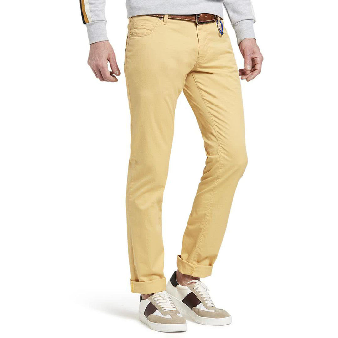 Meyer M5 9-6111-42 Yellow Slim Fit 5 Pocket Jeans - Baks Menswear Bournemouth