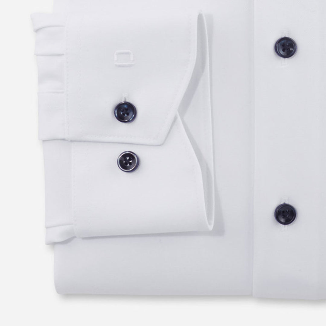 Olymp 12472400 White Modern Fit Non Iron Long Sleeve Shirt - Baks Menswear Bournemouth
