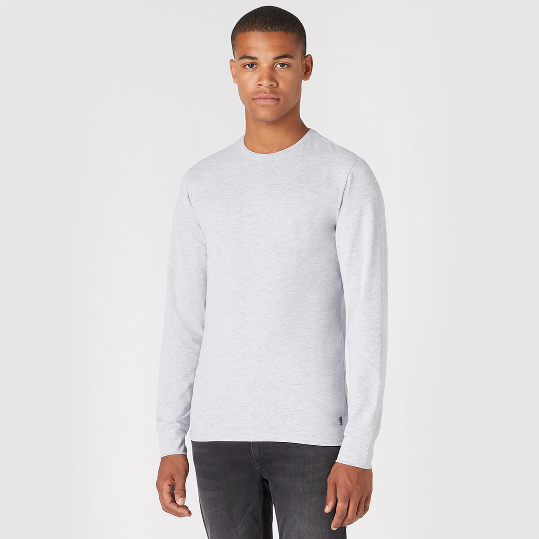 Remus Uomo 3-53120-02 Light Grey Long Sleeve T-Shirt Top - Baks Menswear Bournemouth