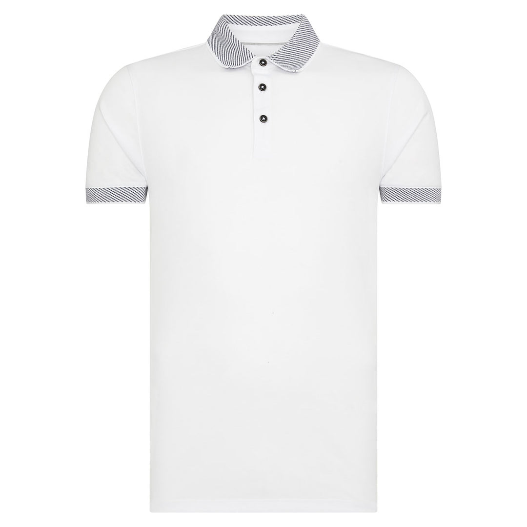 Remus Uomo 58769 White Polo Shirt - Baks Menswear Bournemouth