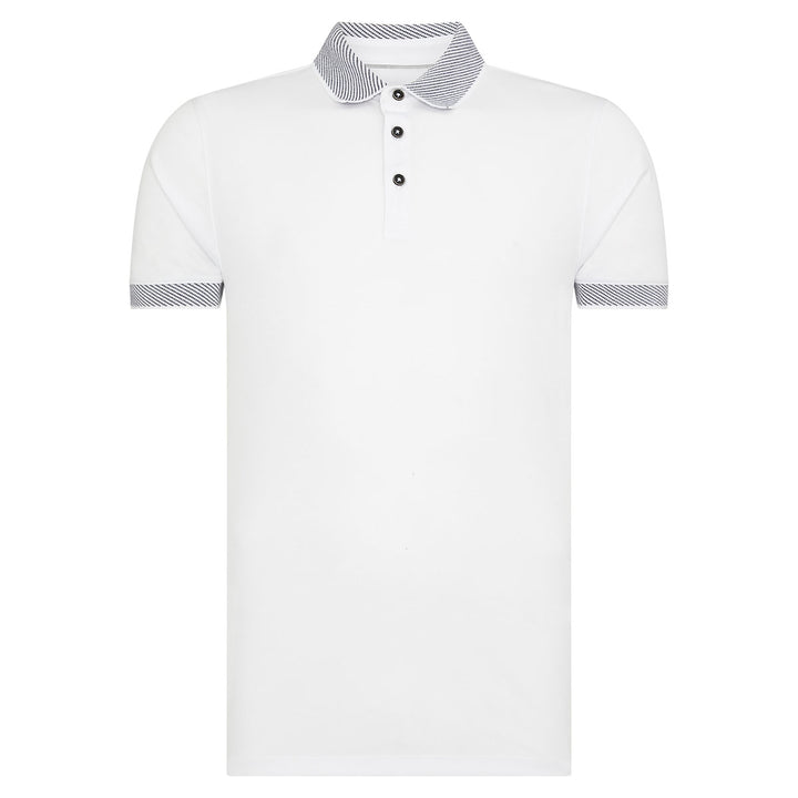 Remus Uomo 58769 White Polo Shirt - Baks Menswear Bournemouth
