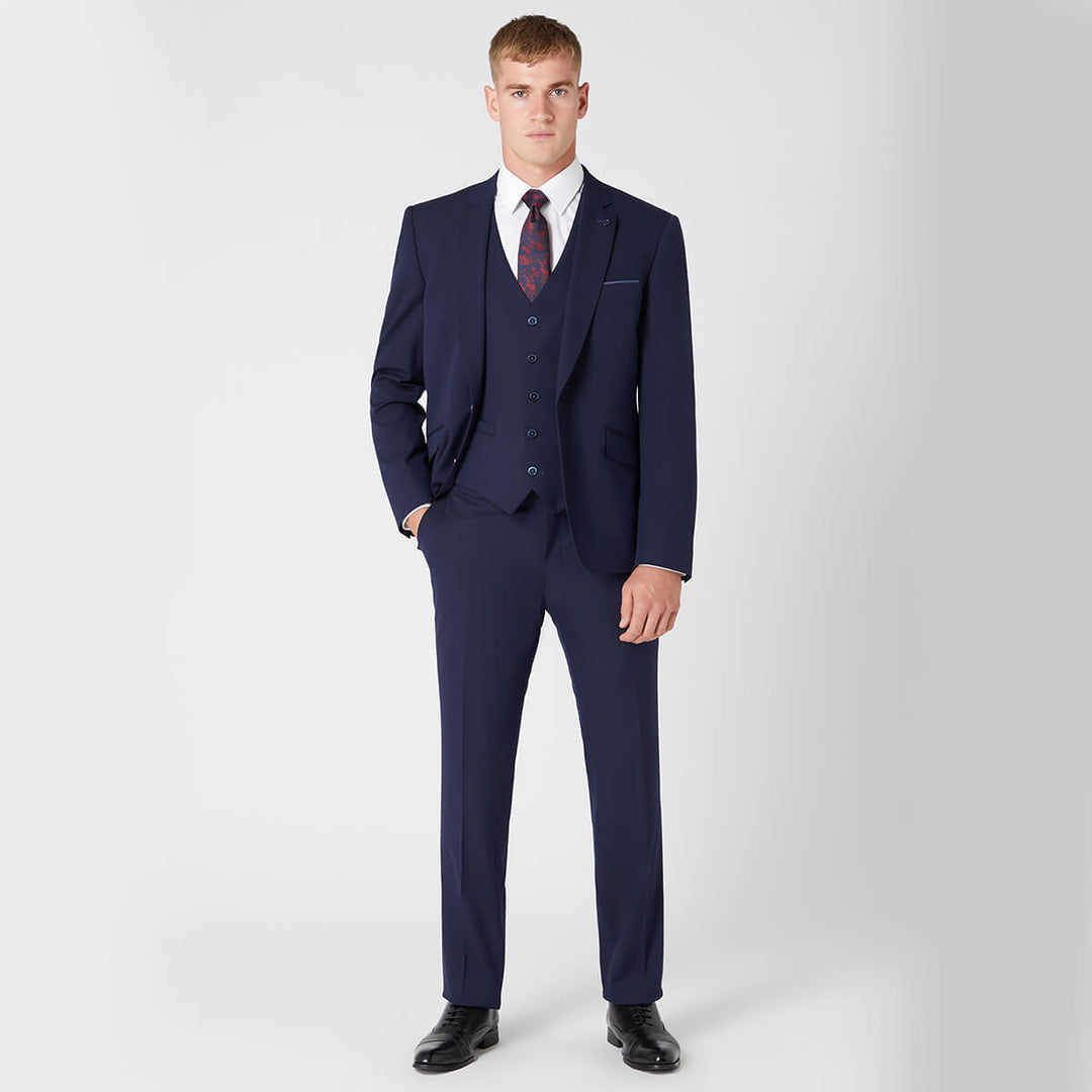 Remus Uomo Palucci 51770 78 Navy Suit Waistcoat - Baks Menswear