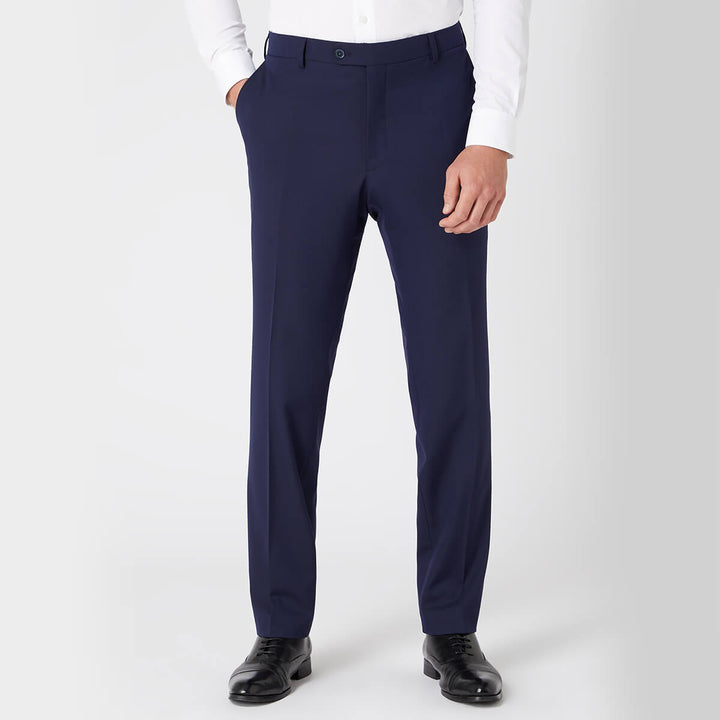 Remus Uomo Palucci 71770 78 Navy Tapered Fit Suit Trousers - Baks Menswear