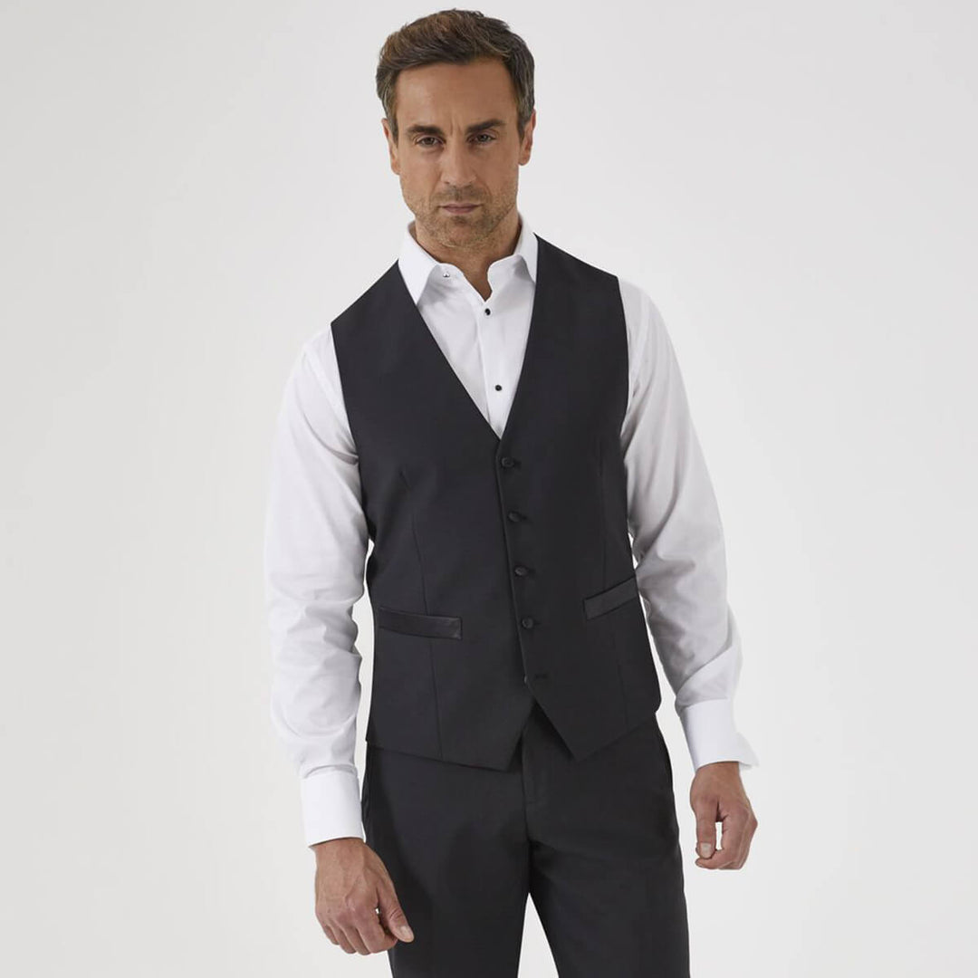 Skopes Latimer Black Three-Piece Dinner Suit Tuxedo - Baks Menswear Bournemouth