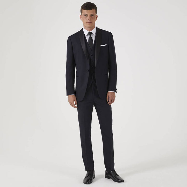 Skopes Newman MM7785 Black Check Dinner Suit Tuxedo Trousers - Baks Menswear Bournemouth