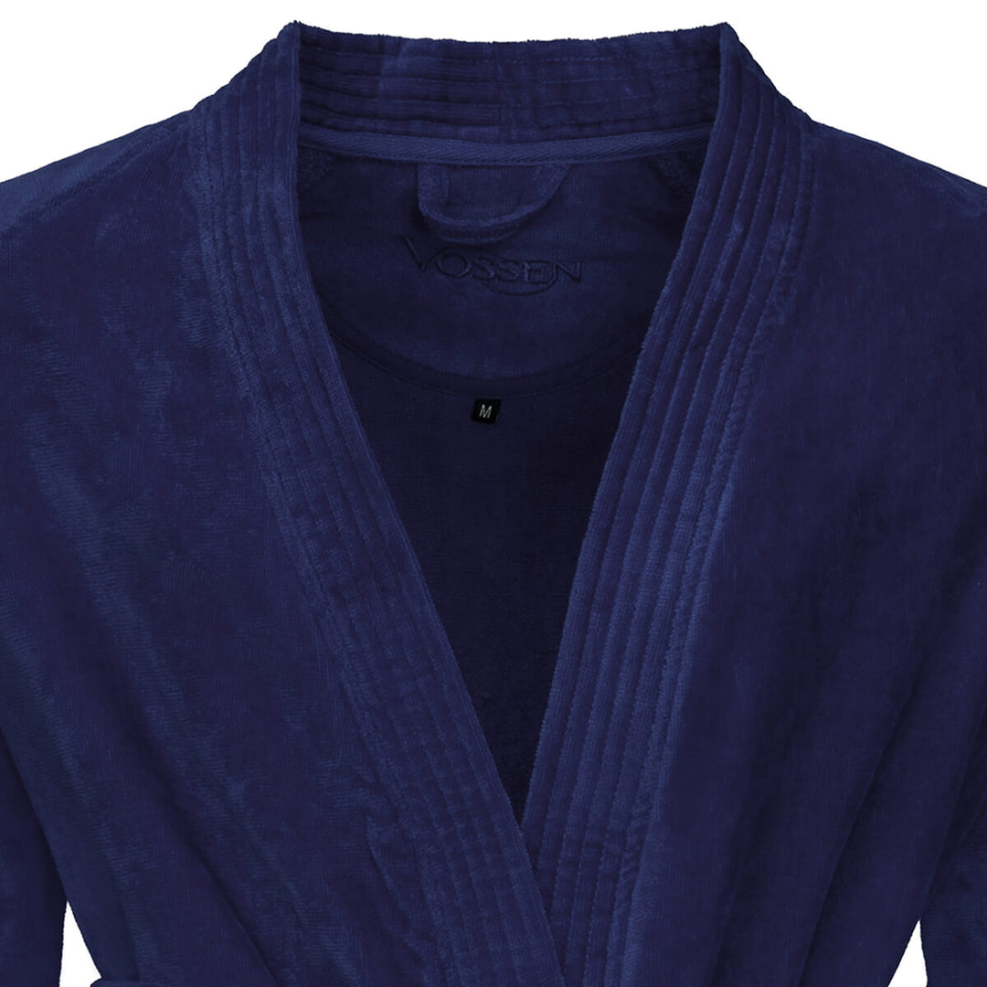 Vossen 1618974248 Dallas Winternight Blue Bath Robe Dressing Gown - Baks Menswear Bournemouth