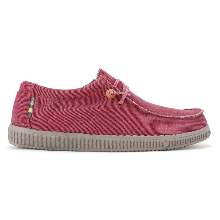 Walk In Pitas WP150 Red Rustic Weave Wallabi Easy-Ons Shoes - Baks Menswear Bournemouth