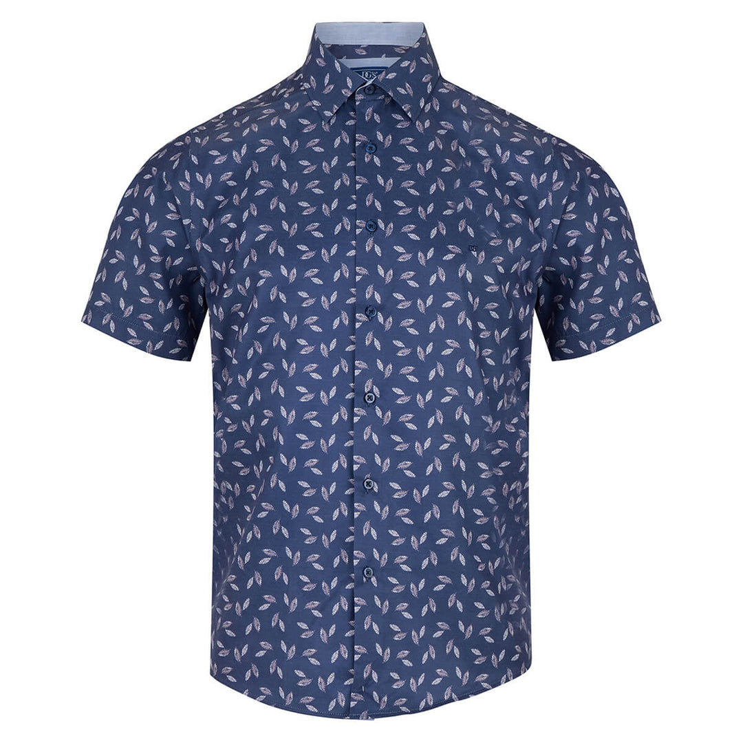 DG's Drifter 131-14464SS-78 Giovanni Navy Print Mens Short Sleeve Shirt - Baks Menswear Bournemouth