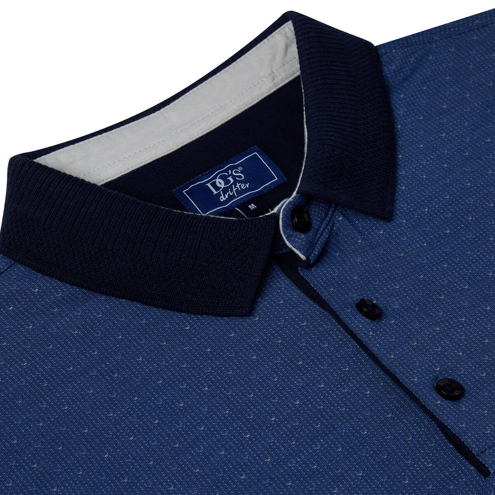 DG's Drifter 133-55167-28 Blue Men's Polo Shirt - Baks Menswear Bournemouth