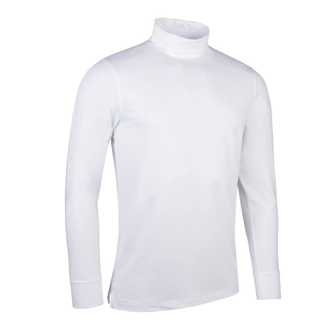 Glenmuir Kelso White Mens Long Sleeve Cotton Rollneck Golf Top - Baks Menswear Bournemouth