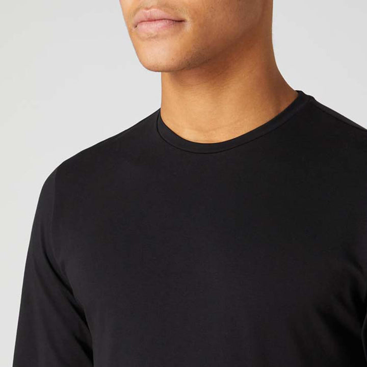 Remus Uomo 53120 Black Long Sleeve T-Shirt - Baks Menswear