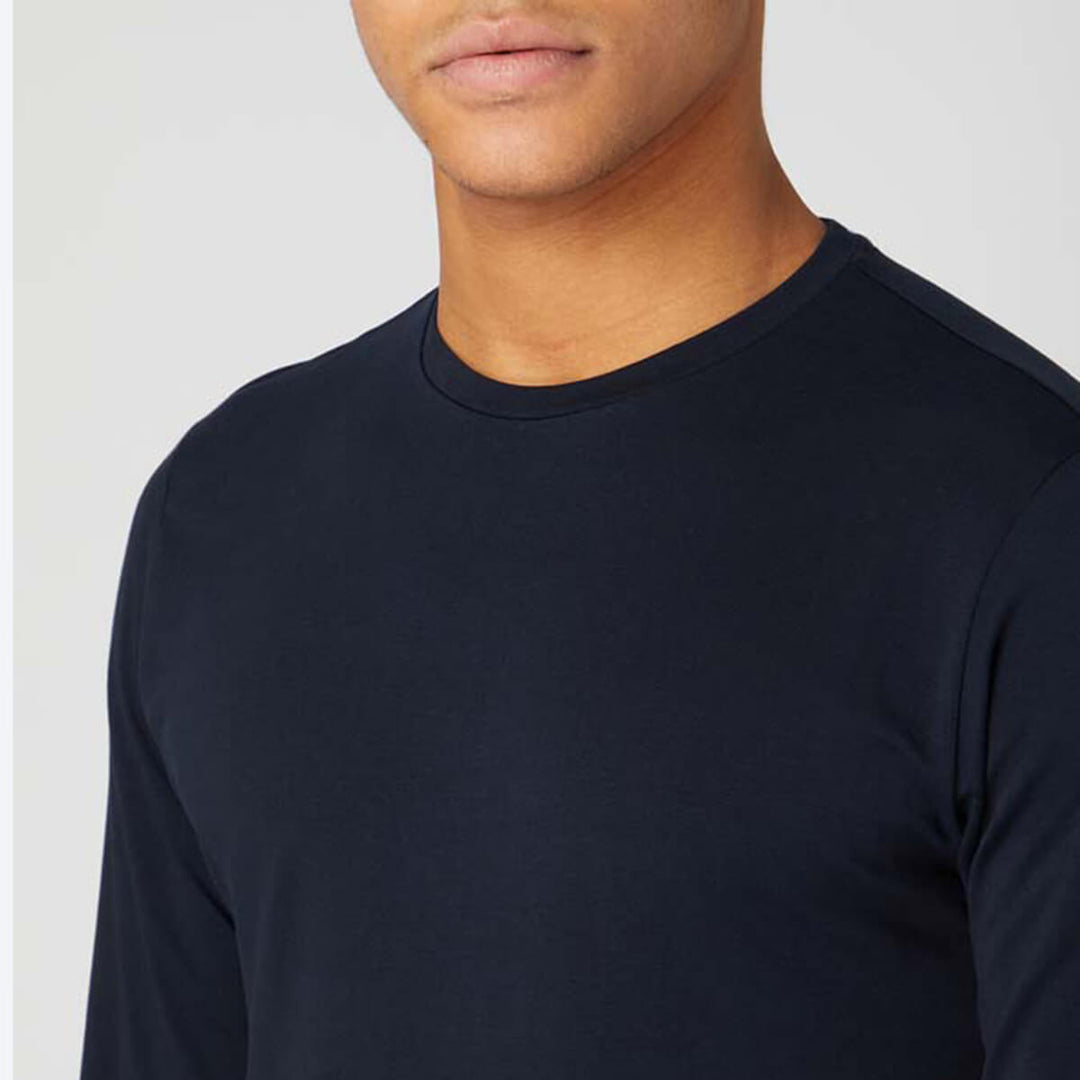 Remus Uomo 53120 Navy Long Sleeve T-Shirt - Baks Menswear