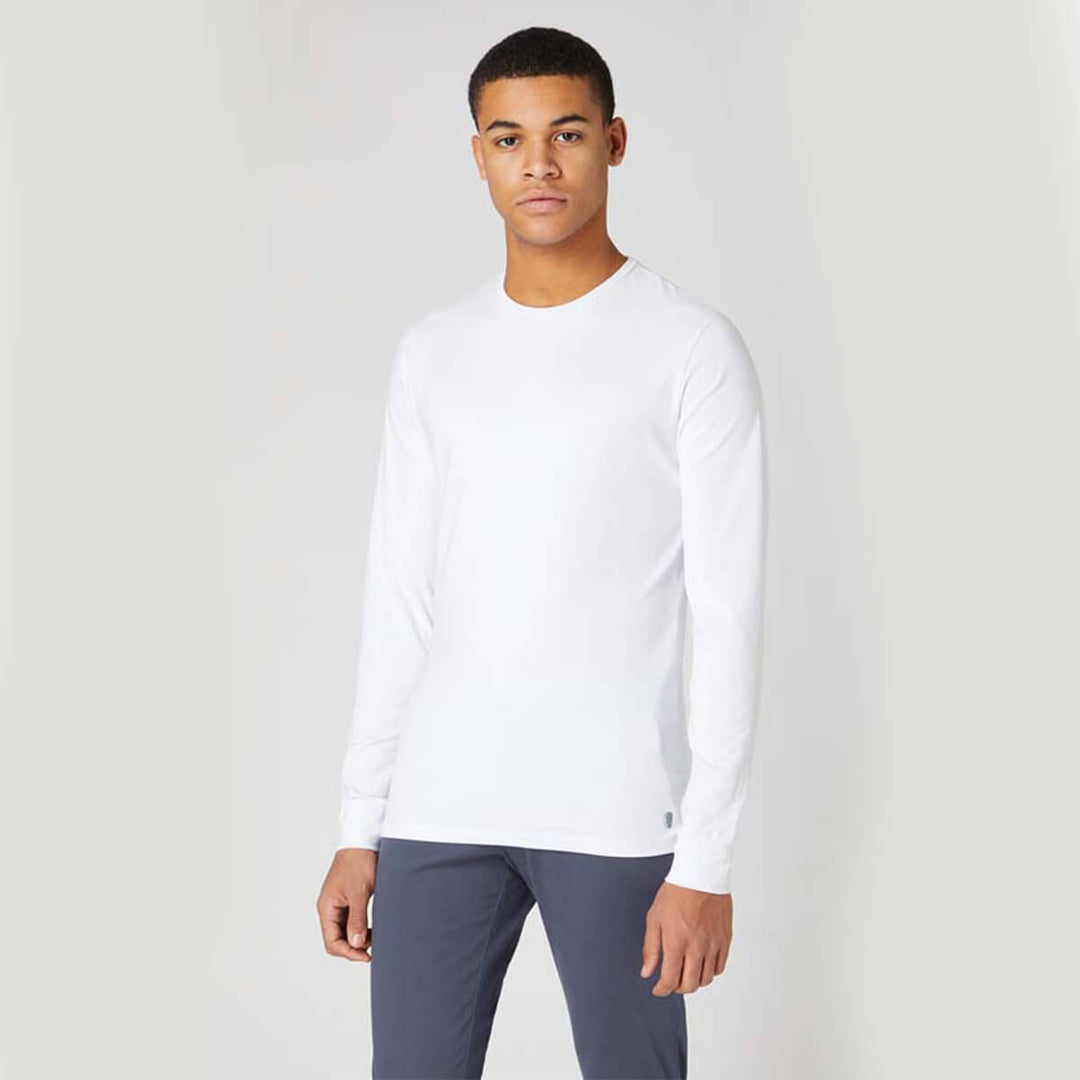 Remus Uomo 53120 White Long Sleeve T-Shirt - Baks Menswear