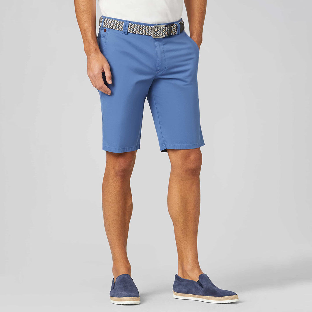 Meyer B-Palma 1-3010 17 Blue Mens Stretch Cotton Bermuda Shorts - Baks Menswear Bournemouth