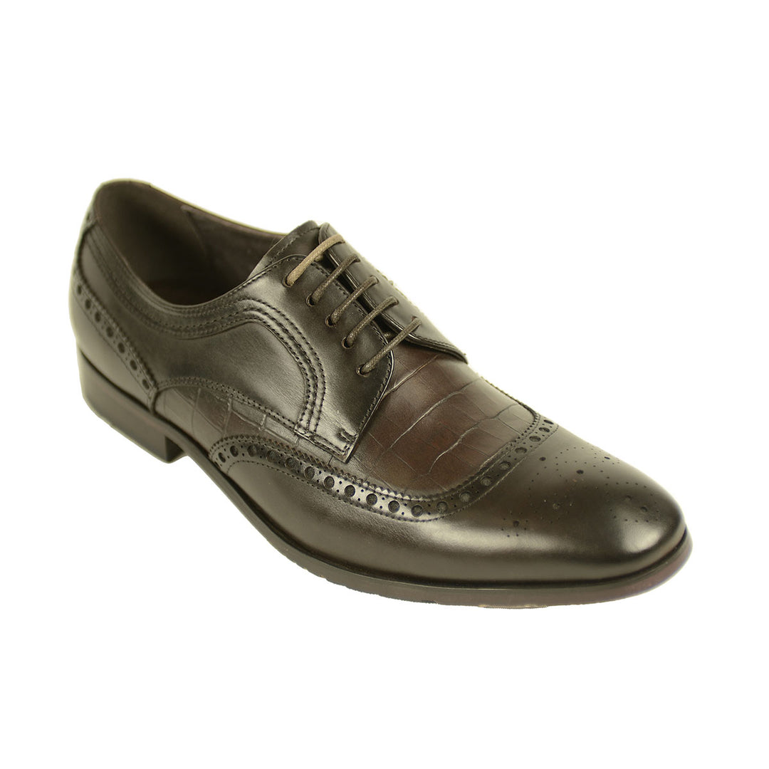 Azor ZM3779 Bianco Brown Brogue Shoes - Baks Menswear Bournemouth