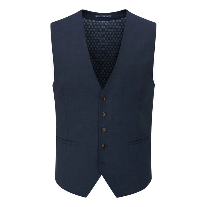 Baks Rozario Navy Wool Blend Suit Waistcoat 99MM10262, flat front view