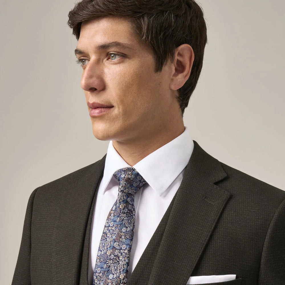 Baks Boyd Brown Puppytooth Suit Jacket 99MM30276, close-up
