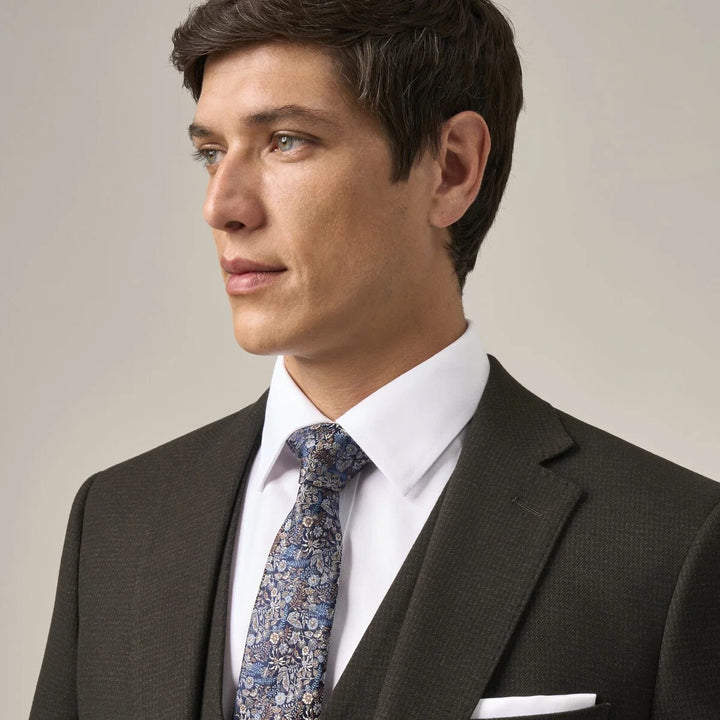 Baks Boyd Brown Puppytooth Suit Jacket 99MM30276, close-up