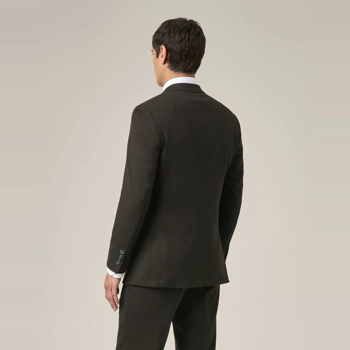 Baks Boyd Brown Puppytooth Suit Jacket 99MM30276, back view