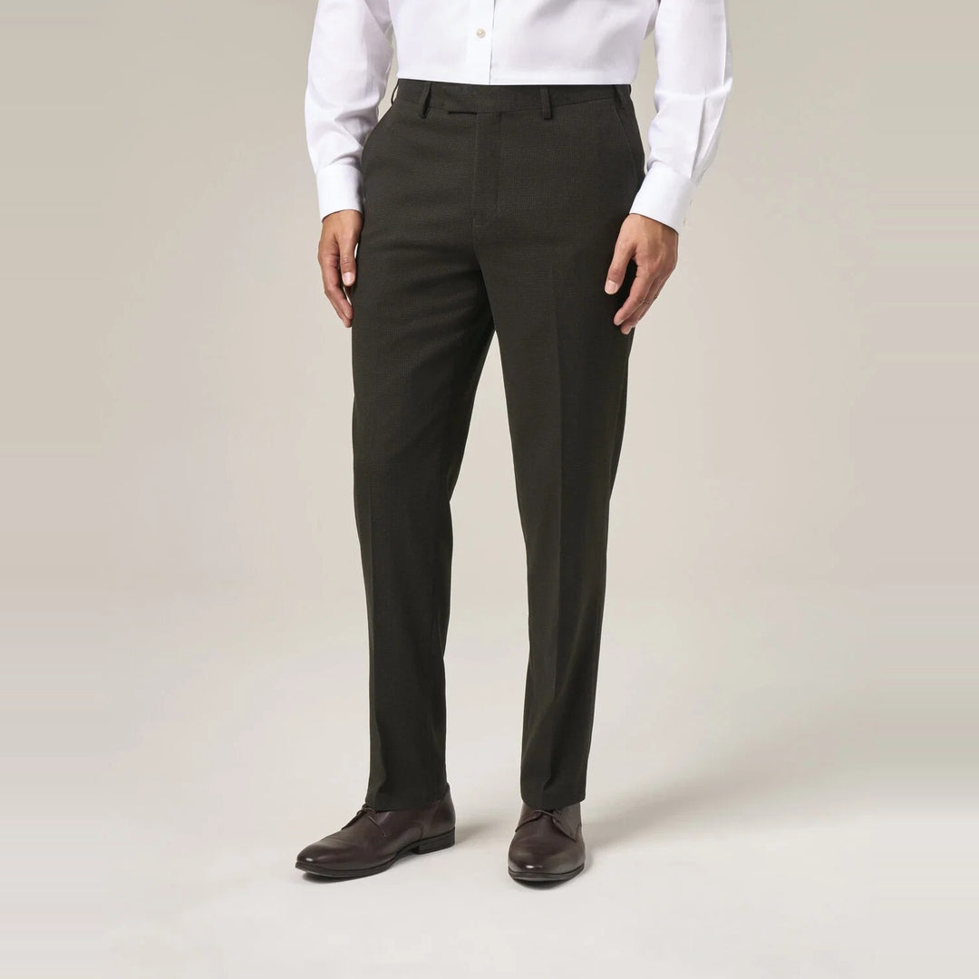 Baks Boyd Brown Puppytooth Suit Trousers 99MM70276, front view