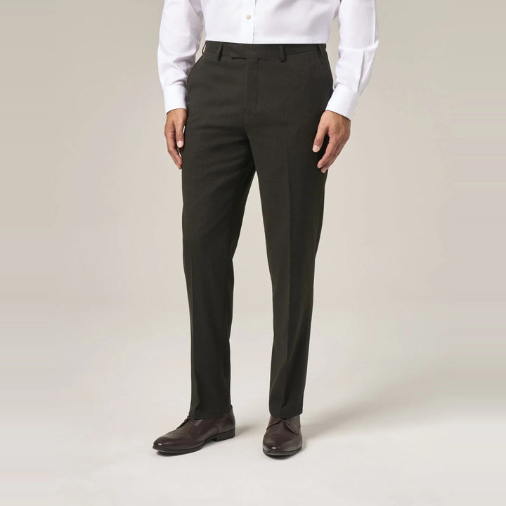 Baks Boyd Brown Puppytooth Suit Trousers 99MM70276, front view
