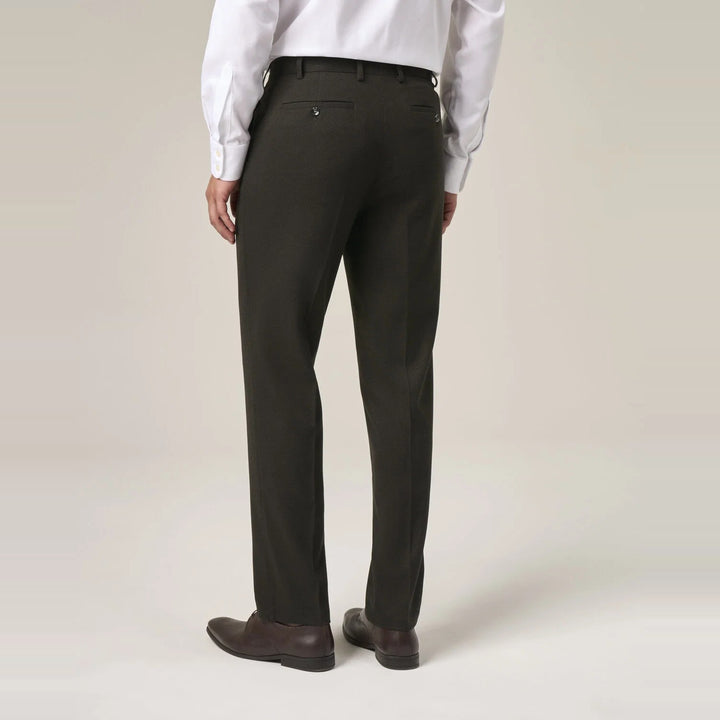 Baks Boyd Brown Puppytooth Suit Trousers 99MM70276, back view
