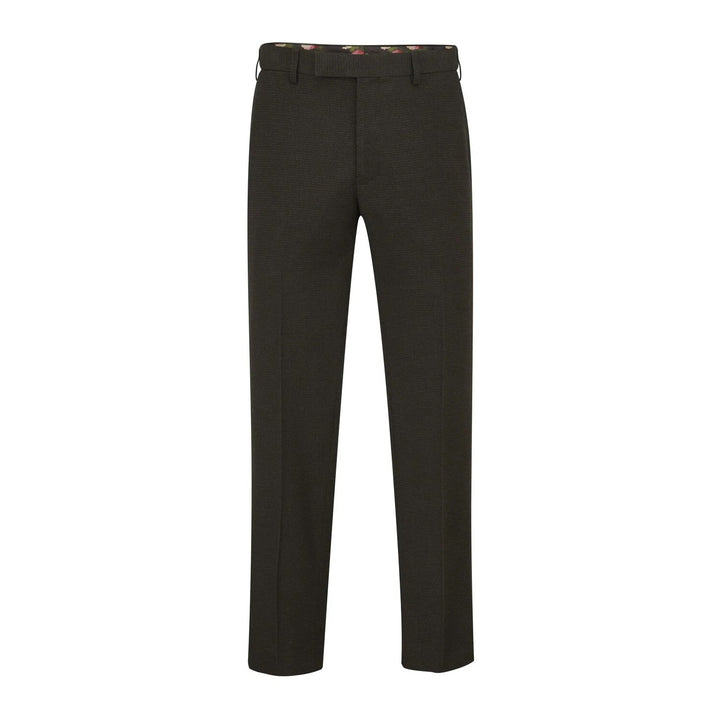 Baks Boyd Brown Puppytooth Suit Trousers 99MM70276, flat front view