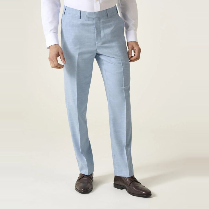 Baks Lucien Sky Blue Tapered Suit Trousers 99MM71209, front view